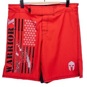 WarriorXGear Spartan Performance Cross-Training Shorts Men's 34x RED/Black Logo